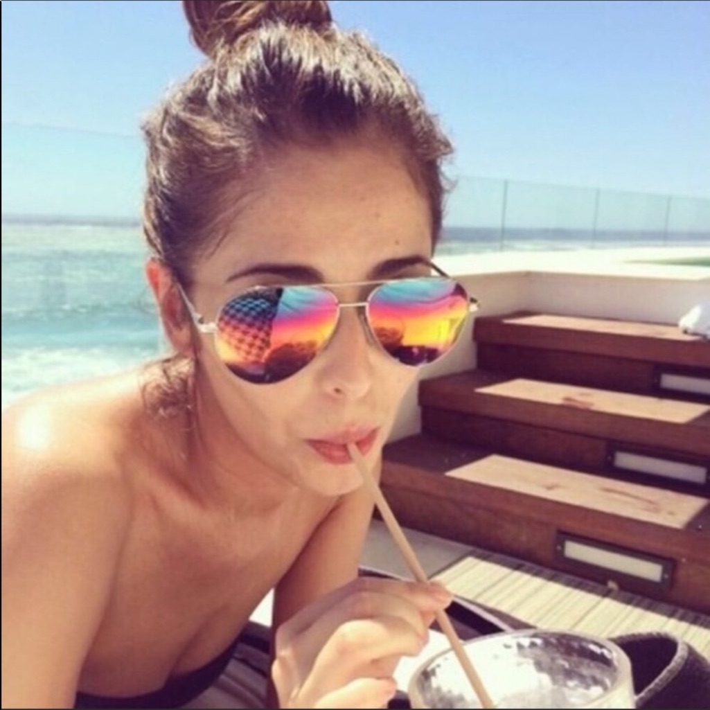 Rainbow Mirrored Lens Aviator Sunglasses New